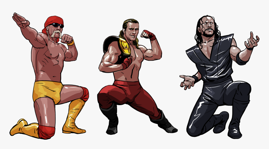 Hulk Hogan, Shawn Michaels, And The Undertaker - Shawn Michaels Cartoon, HD Png Download, Free Download