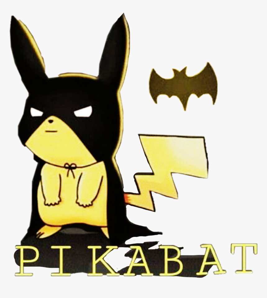 Pikachu Pokemon Batman Mask Word Text Funny Sticker - Batman Pikachu, HD Png Download, Free Download