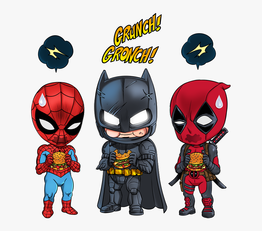Transparent Spiderman Mask Png - Deadpool Spiderman And Batman, Png Download, Free Download