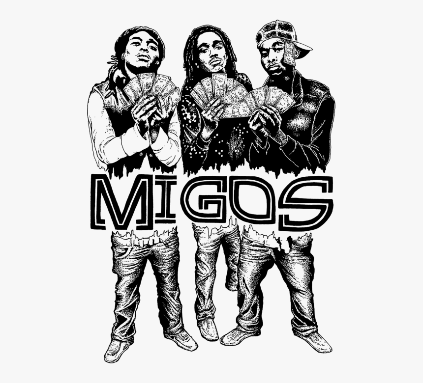 Transparent Migos Png - Sketch Drawings Of Migos, Png Download, Free Download