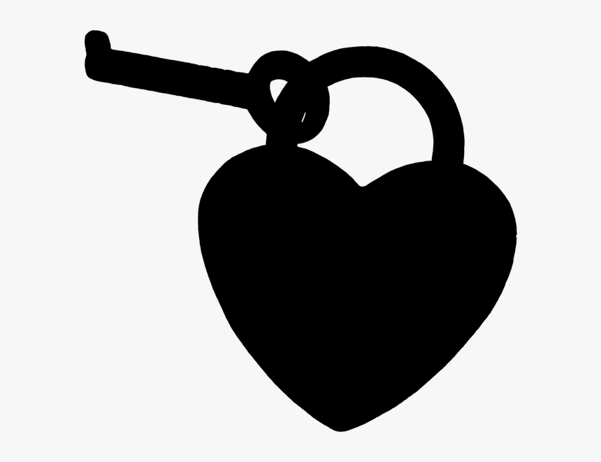 Key To The Heart, Silhouette, Black, Love - Portable Network Graphics, HD Png Download, Free Download