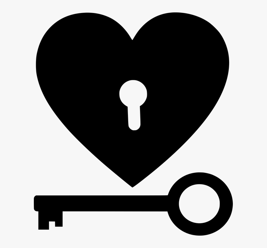 Silhouette, Key, Heart, Love, Lock, Wedding, Keyhole - Key And Lock Silhouette, HD Png Download, Free Download