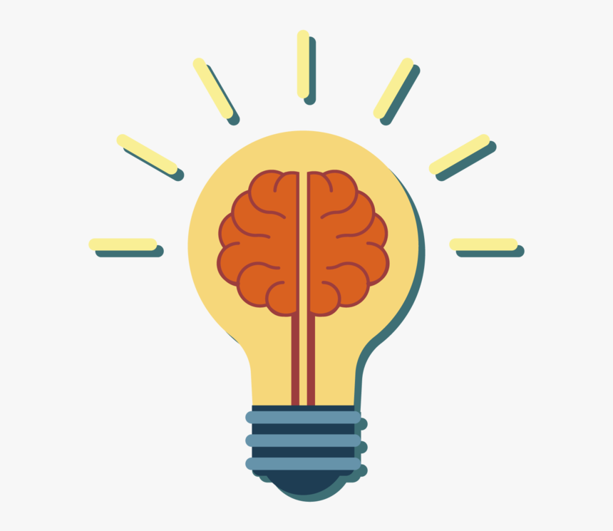 Light Diagram Brain Incandescent Bulb Line - Brain Light Bulb Png, Transparent Png, Free Download