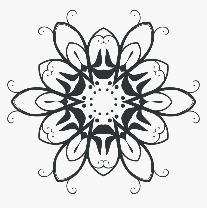 Line Art,flora,symmetry - Thought In The Day Science Related, HD Png Download, Free Download