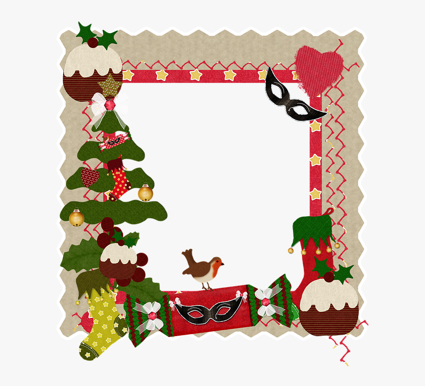 Christmas, Frame, Heart, Card, Holiday - Marco De Selfie Navideño, HD Png Download, Free Download