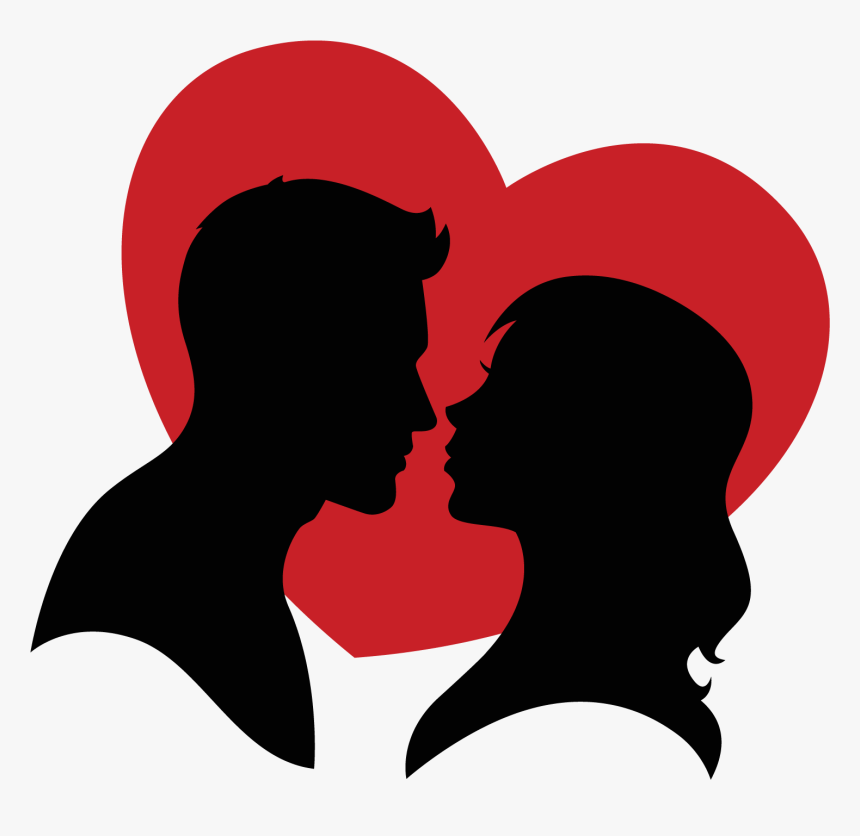 Picture Black And White Couple Vector Heart - Couple Clipart Black And White, HD Png Download, Free Download