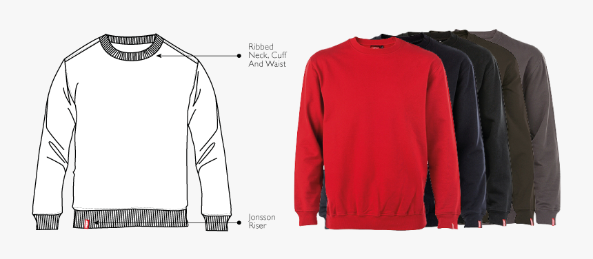 Crew Neck Sweater - Cardigan, HD Png Download, Free Download