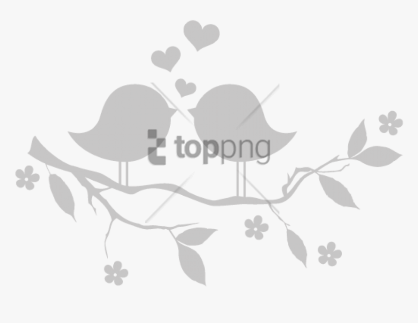 White,black And - Dessin Oiseau Sur Une Branche En Couleur, HD Png Download, Free Download