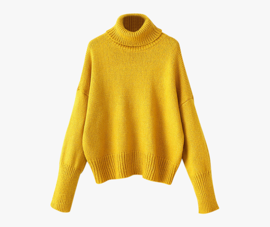 Yellow High Neck Jumper, HD Png Download, Free Download