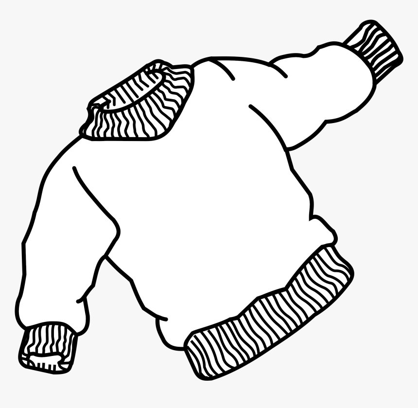 Lineart Clip Arts - Sweater Line Art, HD Png Download, Free Download