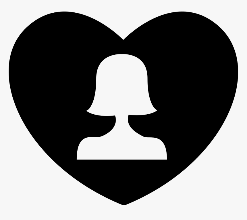 Woman Upper Silhouette In A Heart - Silueta Mujer Con Corazon, HD Png Download, Free Download