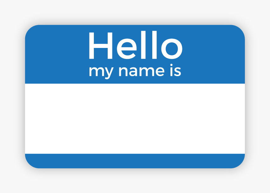Collection Of Free Hello My Name Is Nametag Png - Transparent Name Tag Png, Png Download, Free Download