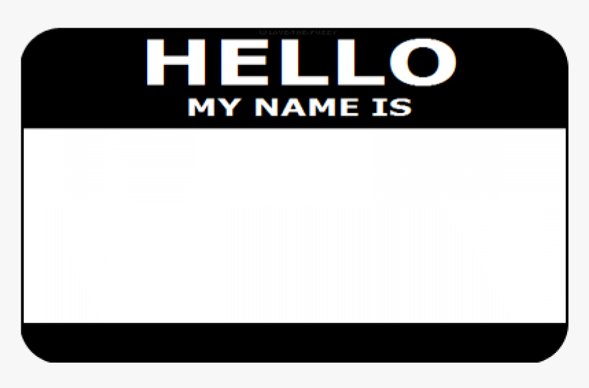 My Is Clip Art - Hello My Name Is Black, HD Png Download, Free Download