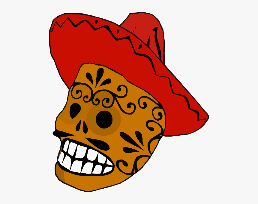 Mexican Skull Svg Clip Arts - Mexican Clipart The Day Of The Dead, HD Png Download, Free Download