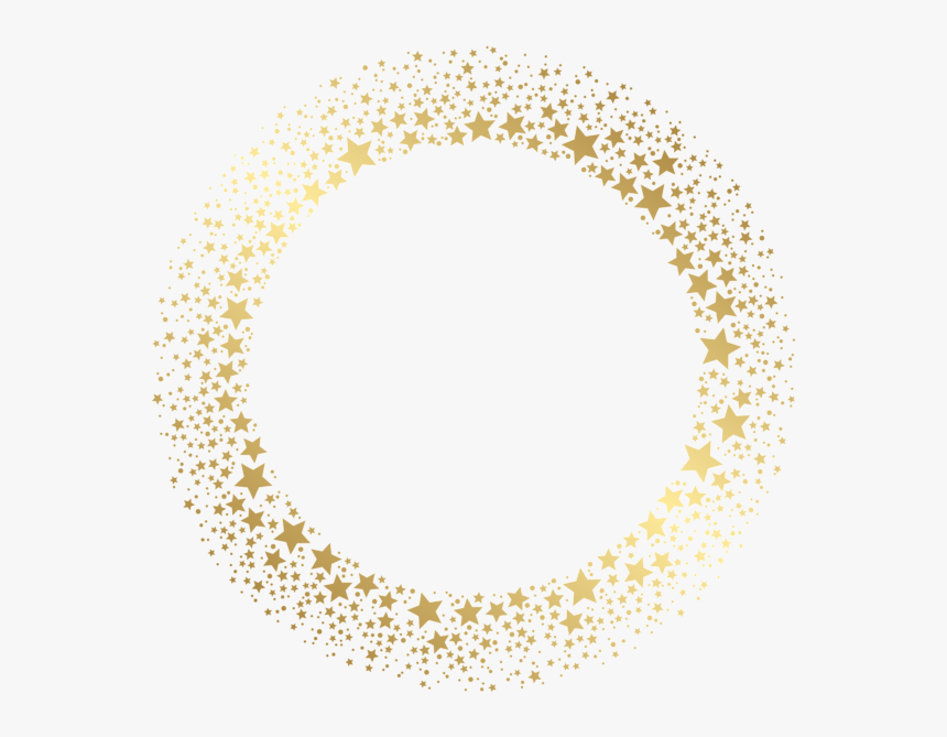 #frame #border #wreath #circle #round #stars #twinkle - Gold Stars Border Png, Transparent Png, Free Download