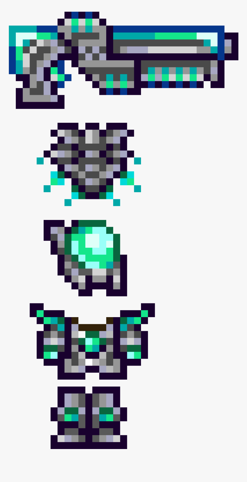 Terraria Vortex Armor Sprite, HD Png Download, Free Download