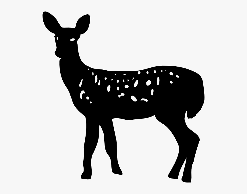 Deer Silhouette Svg Clip Arts - Doe Deer Silhouette Png, Transparent Png, Free Download