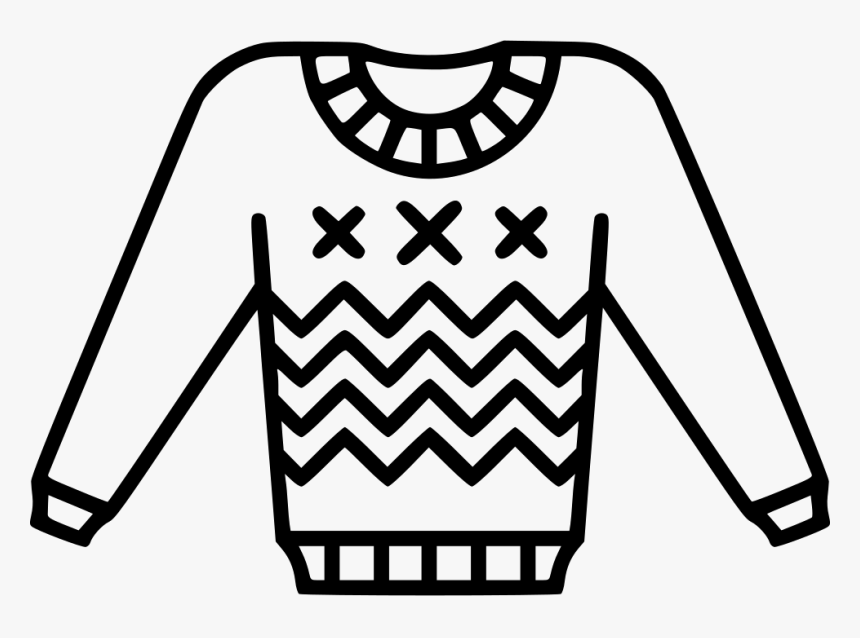 Sweater - Sweater Drawing Black And White, HD Png Download, Free Download