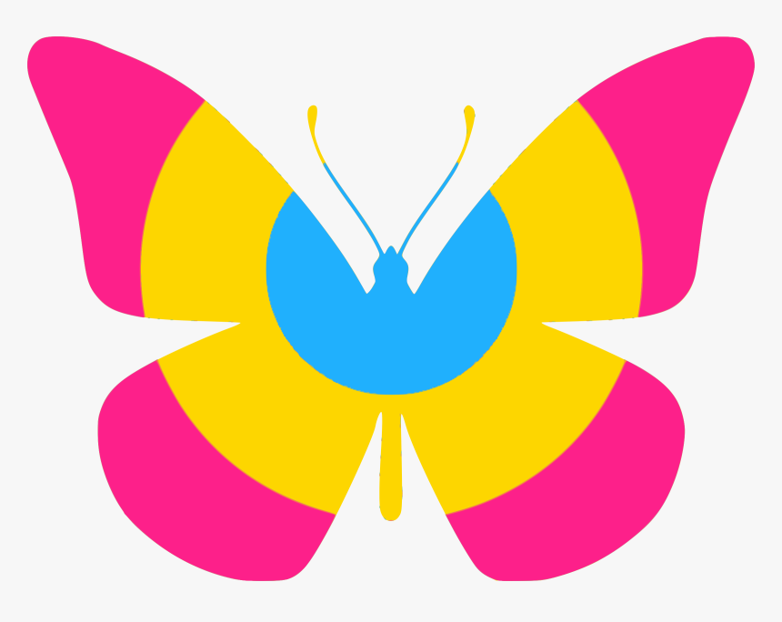 Pan Flag Butterfly Clip Arts - Rainbow Butterfly Clipart, HD Png Download, Free Download