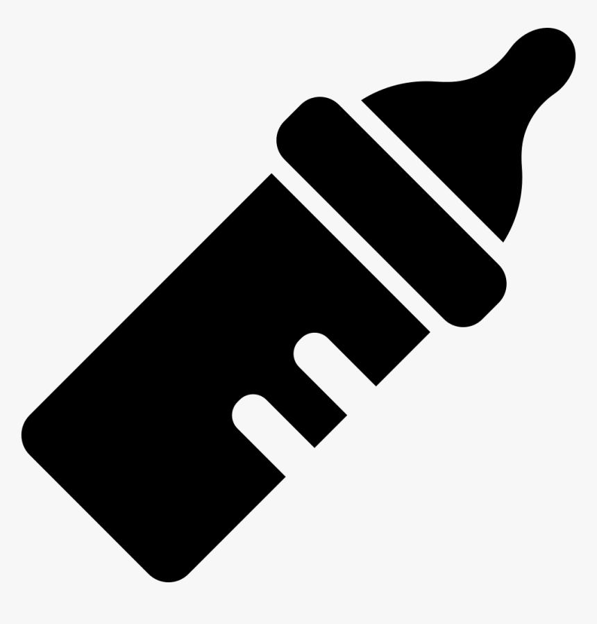 Clip Art Baby Bottle Icon - Black Baby Bottle Png, Transparent Png, Free Download