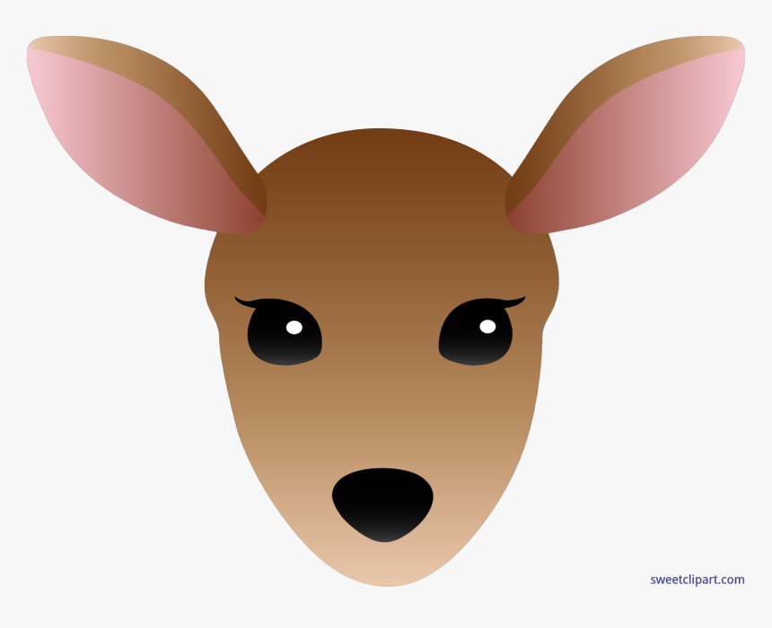 Female Clip Art Sweet - Cartoon Deer Face Drawing, HD Png Download, Free Download