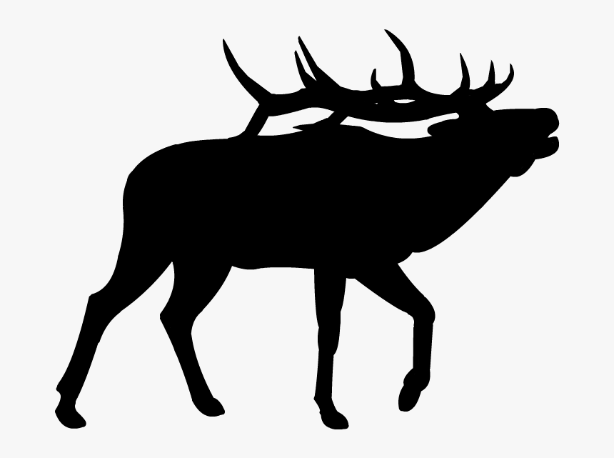 Christmas Deer Silhouette , Png Download - Elk Heartbeat, Transparent Png, Free Download