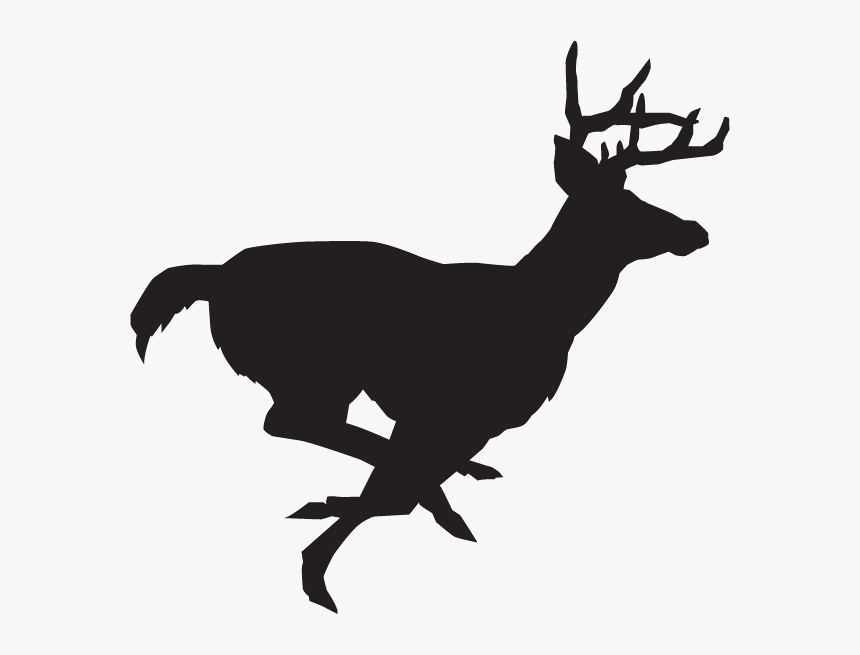 Running Deer Silhouette , Png Download - Running Deer Clipart Silhouette, Transparent Png, Free Download
