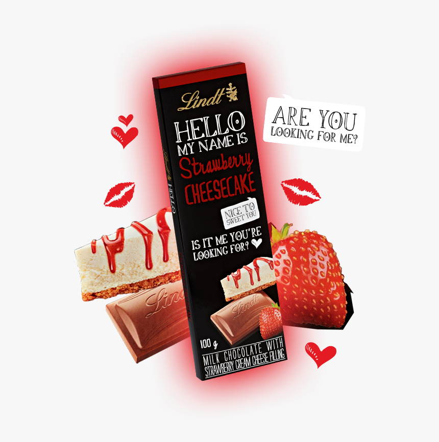 Hello My Name Is Strawberry Cheesecake - Hello Chocolate Strawberry, HD Png Download, Free Download