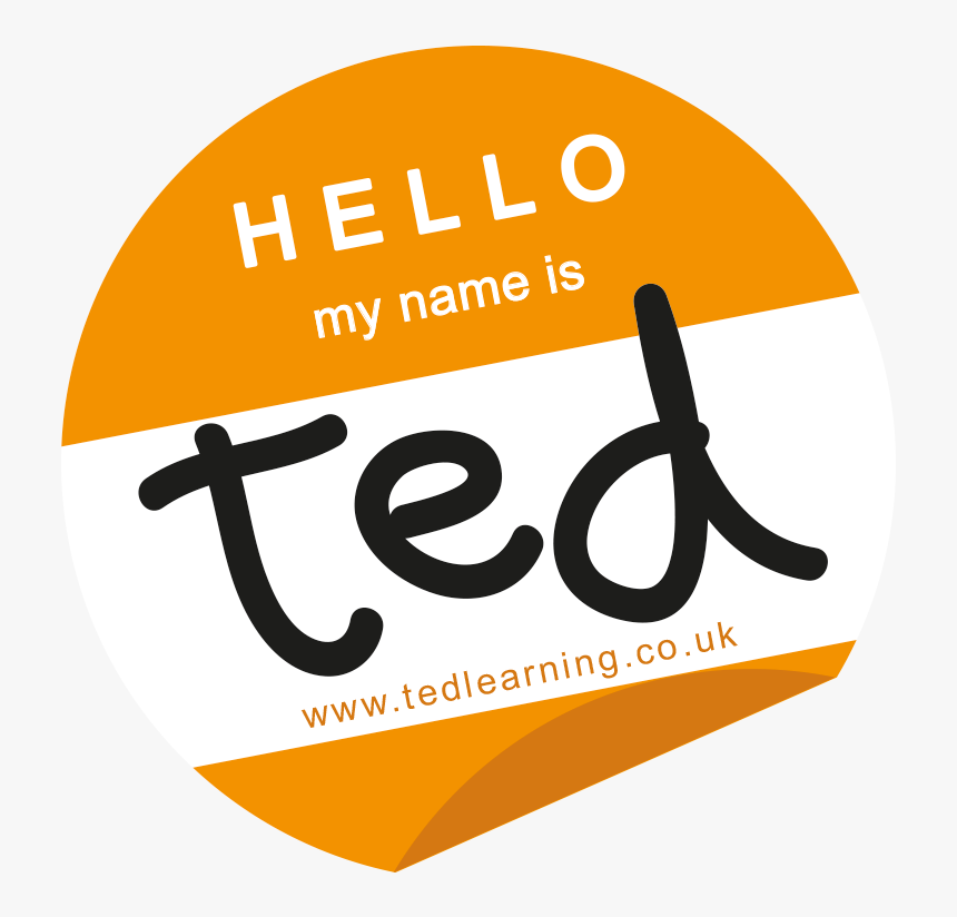 Hello My Name Is Ted Sticker With Web Address - Ted, HD Png Download, Free Download