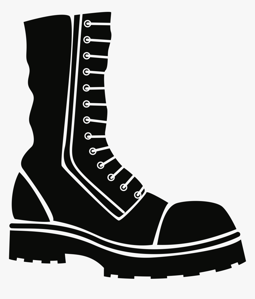 Walking Shoe,monochrome Photography,boot - Boot Silhouette Clip Art, HD Png Download, Free Download