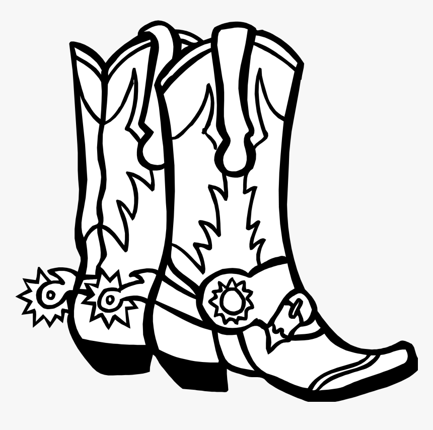 Drawings Of Cowboy Boots - Easy Drawing Cowboy Boots, HD Png Download, Free Download