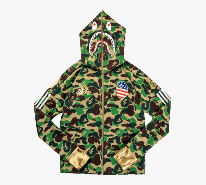 Hoodie Green Adidas Bape Sb Shark Hoodie, HD Png Download, Free Download