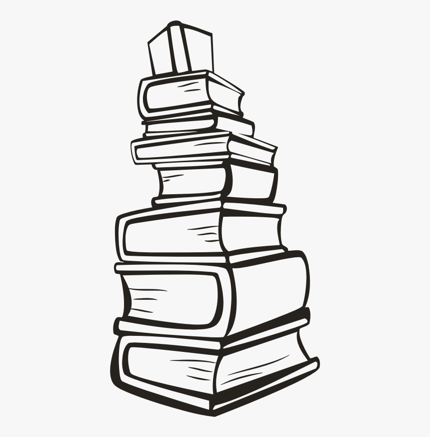 Stack Of Books - Stack Of Books Outline, HD Png Download, Free Download