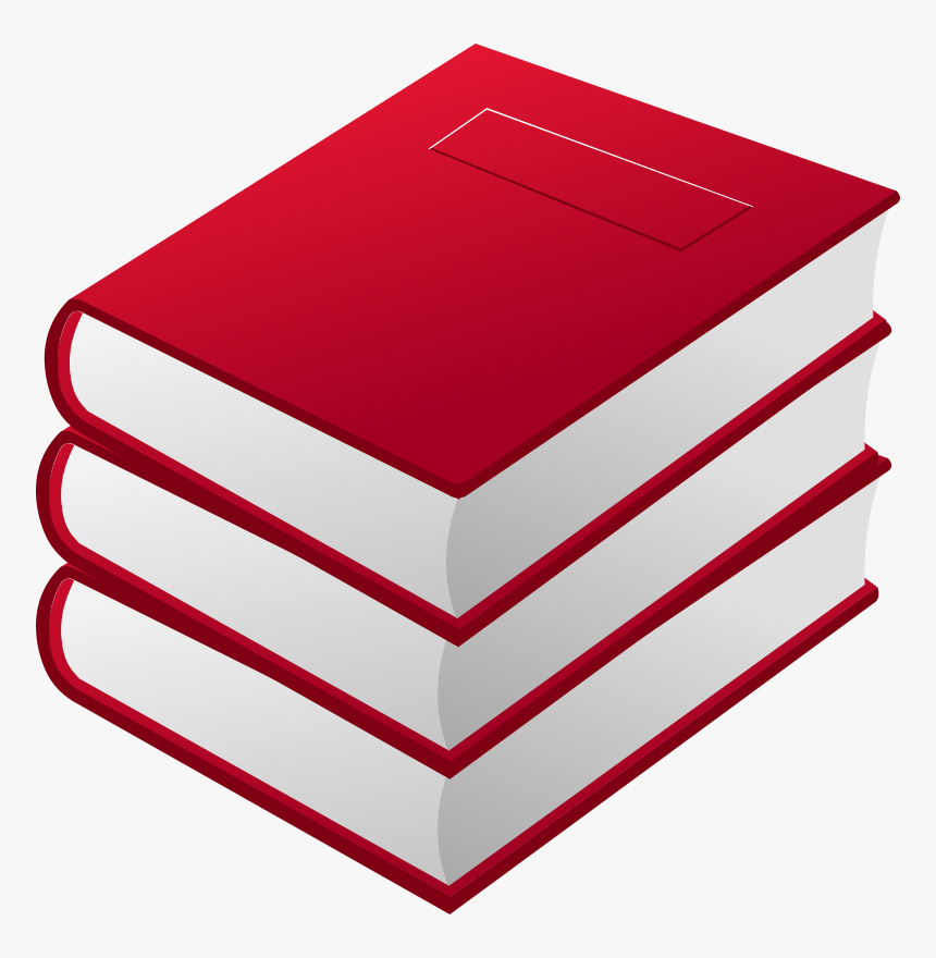 Tall Stack Of Books Clipart - Red Books Clipart, HD Png Download, Free Download