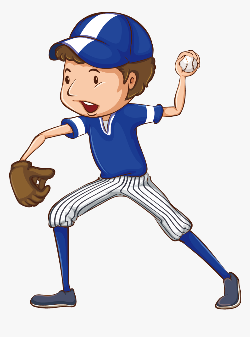 Baseball Player Cartoon - Los Jugadores Del Beisbol, HD Png Download, Free Download