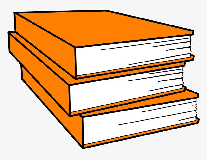Books Pile Orange - English And Maths Books, HD Png Download, Free Download