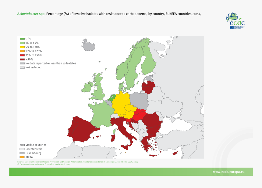 Antimicrobial Resistance Surveillance In Europe 2016, HD Png Download, Free Download