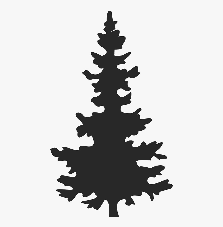 Christmas Tree Silhouette Stamp Christmas Rubber Stamps - Christmas Tree Png Silhouette, Transparent Png, Free Download
