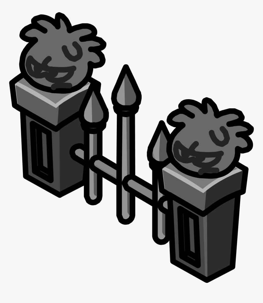 Graveyard Clipart Fence - Club Penguin Fence, HD Png Download, Free Download