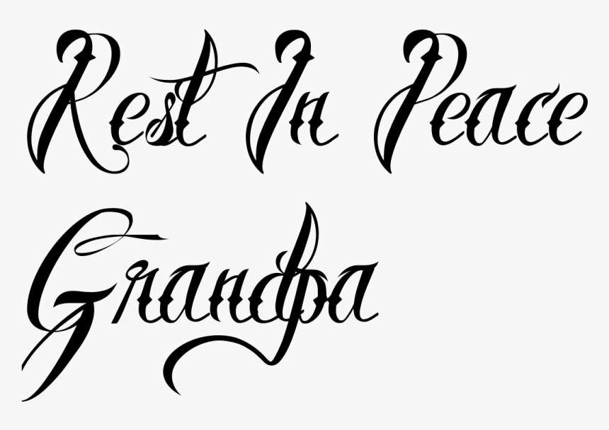 Rest In Peace Png - Rest In Peace Writing, Transparent Png, Free Download