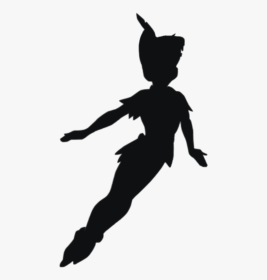 Disney Peter Pan Silhouette Clipart , Png Download - Flying Peter Pan Silhouette, Transparent Png, Free Download