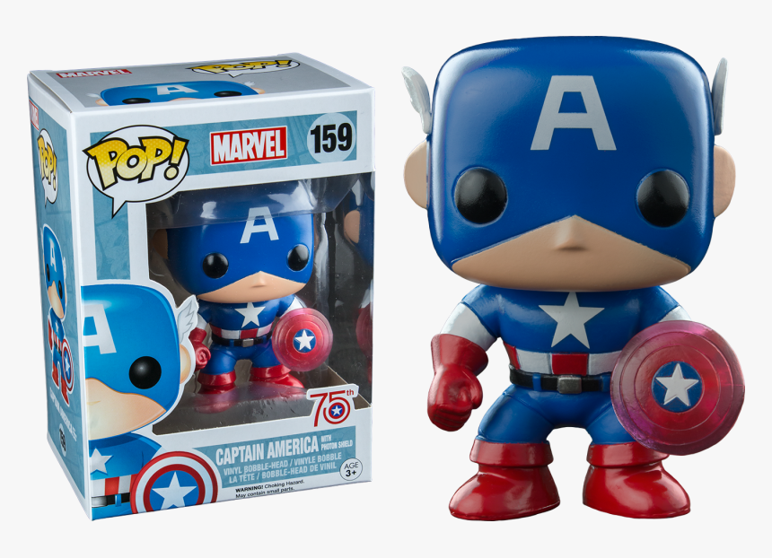 Captain America With Photon Shield 75th Anniversary - Marvel Captain America Funko Pop, HD Png Download, Free Download