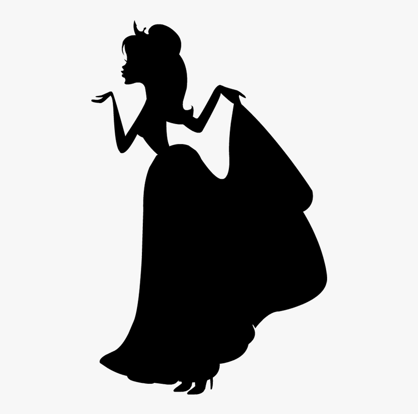 Disney Character Silhouette Png - Silhouette Princess Clipart, Transparent Png, Free Download