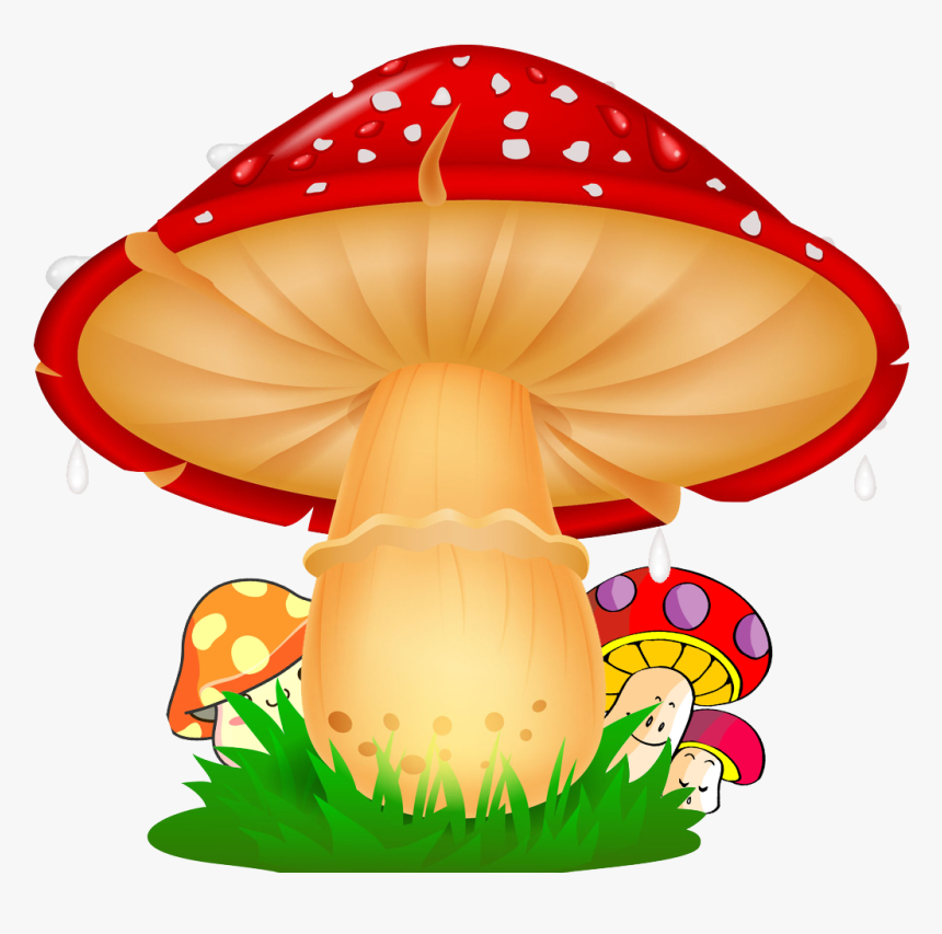 And Paternity Mushroom Sealless Illustration Creative - Mushroom Cartoon, HD Png Download, Free Download