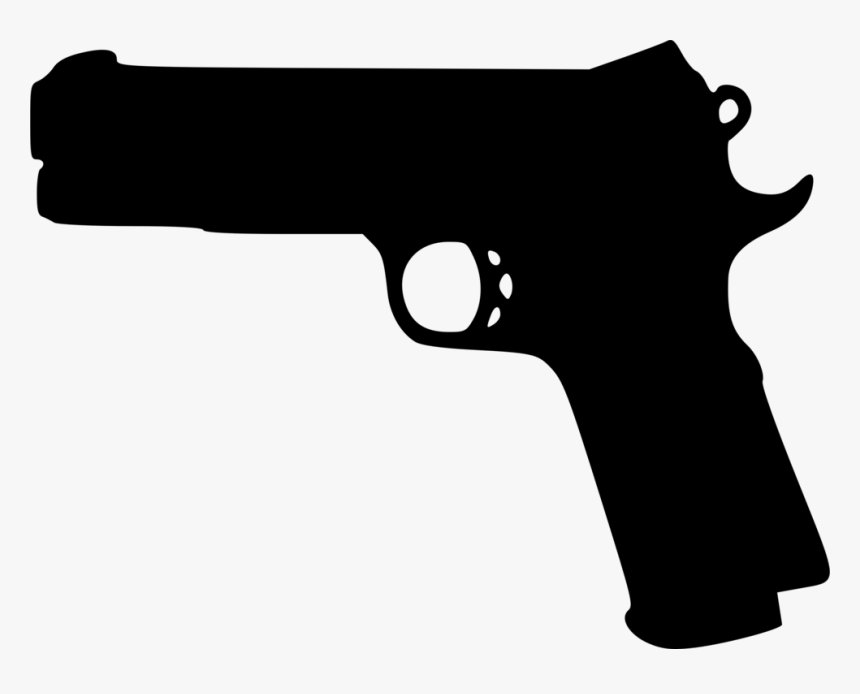 Gun Accessory,silhouette,gun Barrel - Black Gun Clipart Png, Transparent Png, Free Download
