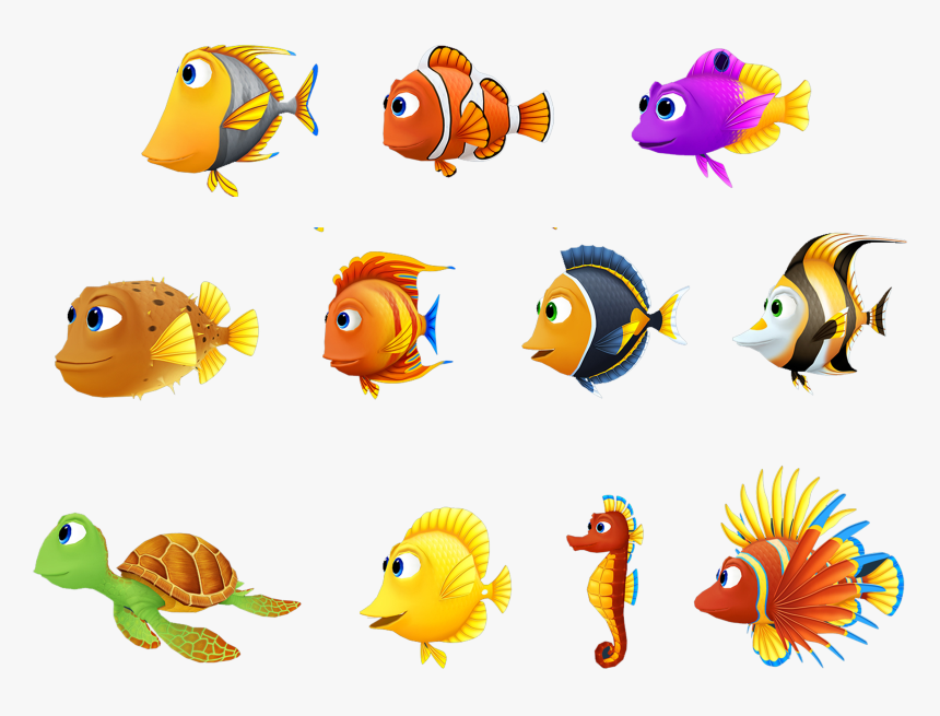 Turtle Fish Finding Nemo Seahorse , Png Download - Seahorse Characters In Finding Nemo, Transparent Png, Free Download