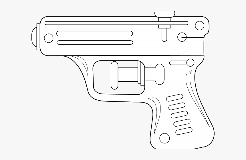 Transparent Gun Clipart Black And White - Handgun, HD Png Download, Free Download