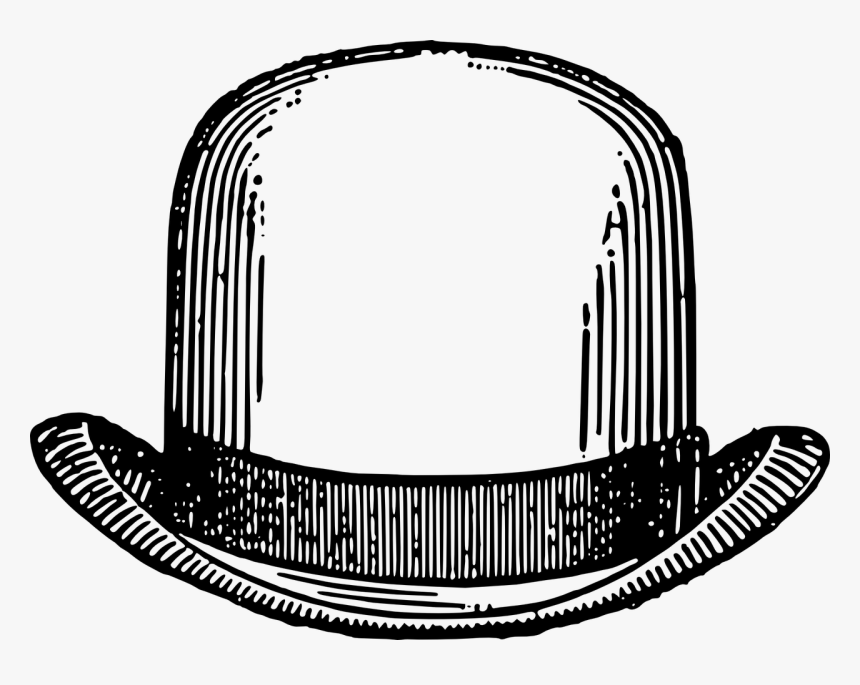 Bowler, Hat, Vintage, Retro, Man, Fashion, Male - Bowler Hat Clip Art, HD Png Download, Free Download