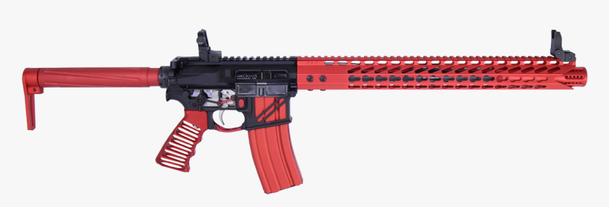 Red Skeletonized Ar 15, HD Png Download, Free Download