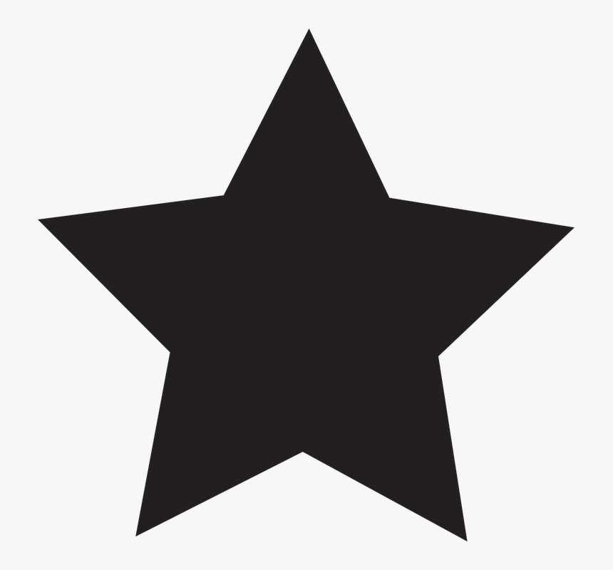 Star, Icon, Flat, Black, Emblem, Favourite, Rate, Mark - Star Png, Transparent Png, Free Download